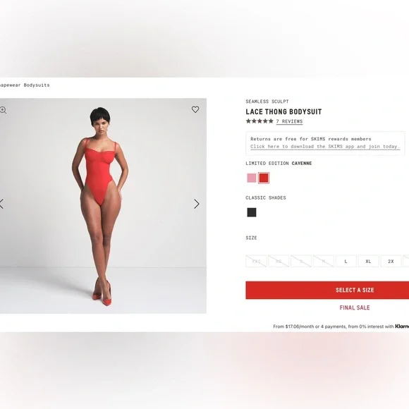 NEW red seamless sculpt lace thong bodysuit size 2X - Picture 2 of 7